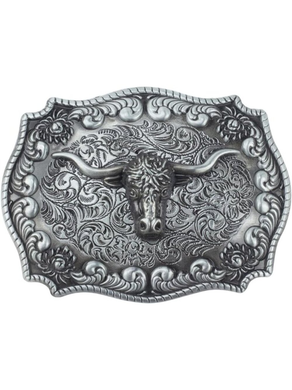 Women Buckle-silver Imported Cowboy Buckle Ghost Skull Western Belt
